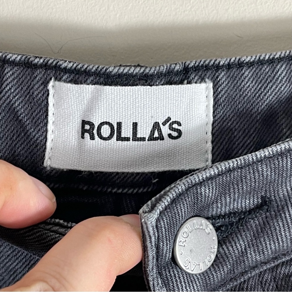 ROLLA'S Women's Straight Leg Jeans in Charcoal Gray - Picture 8 of 16